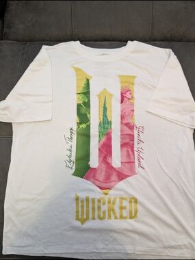 Freeze White Short Sleeve Tee with Green, Pink & Yellow Wicked Graphic